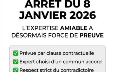 Force probante de l&rsquo;expertise amiable : Le tournant de l&rsquo;arrêt du 8 janvier 2026
