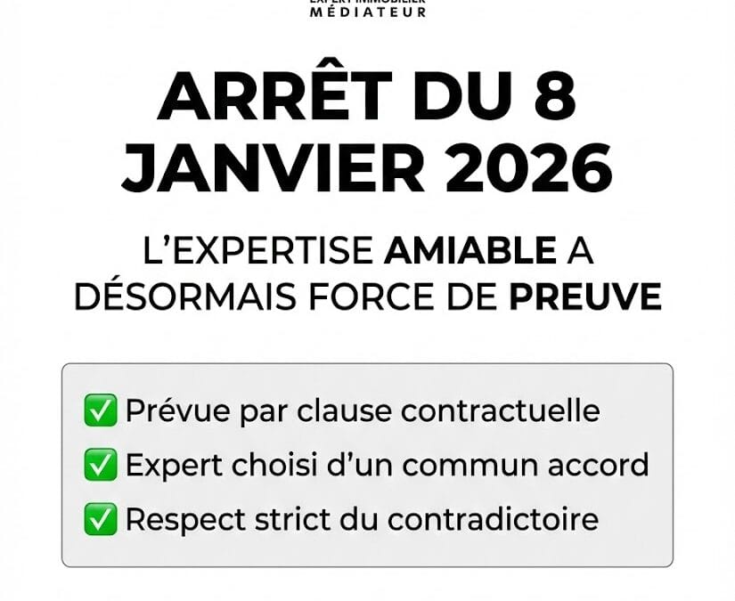 Force probante de l&rsquo;expertise amiable : Le tournant de l&rsquo;arrêt du 8 janvier 2026