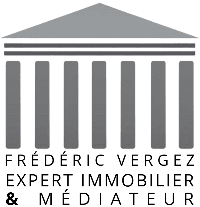Logo FV Expert immobilier Médiateur Logo Frédéric vergez Expert immobilier